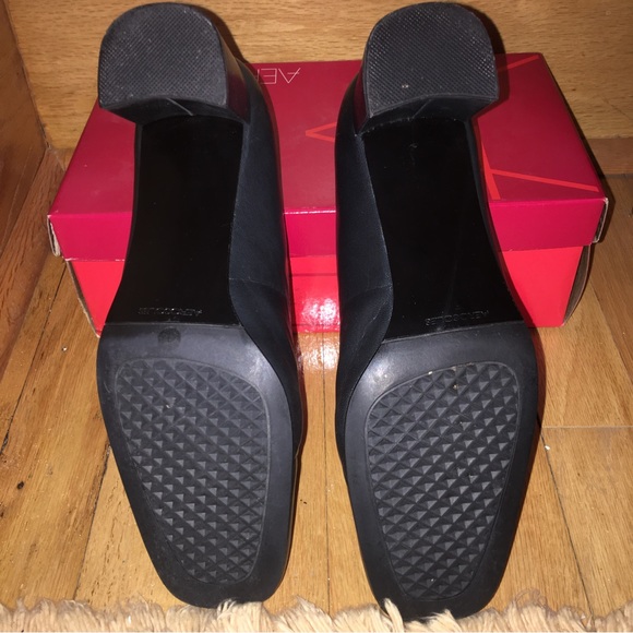 Aerosoles navy leather block heels shoes pumps 8B - Picture 4 of 7